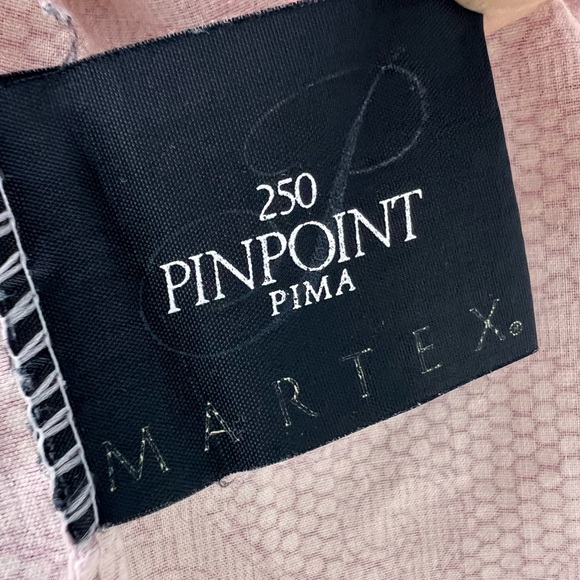 Pinpoint PIMA MARTEX lace pattern scalloped edge King pillow case combed cotton - Picture 2 of 9